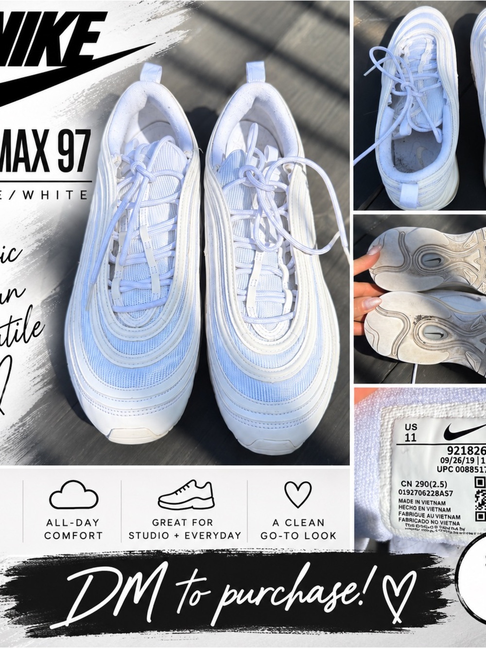 White Air Max 97 Sneakers